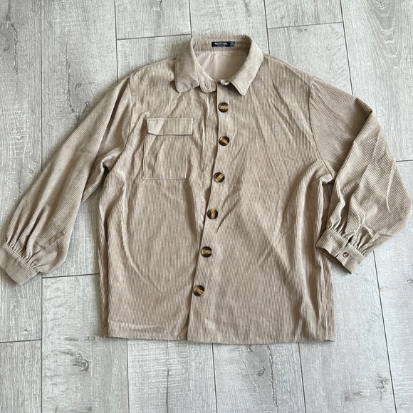 Corduroy Cardigan Shirt - Picture 1 of 5